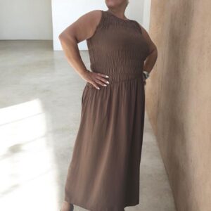 vestido verona marrón chocolate
