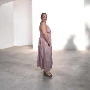 vestido vichy siena teja