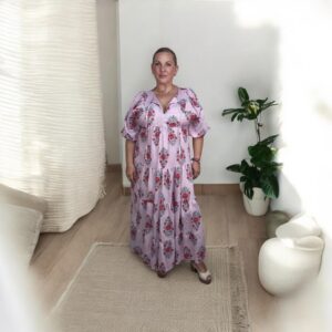 vestido peonia rosa