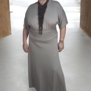 vestido aura taupe