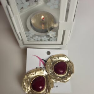 Home pendientes gala burdeos