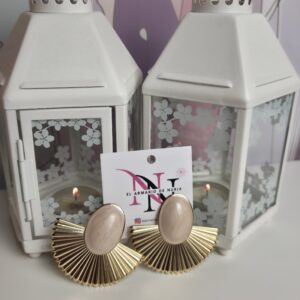 Home pendientes gala beige