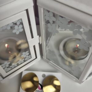 Home pendientes aura dorado mate