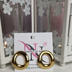 Home pendientes donut dorado