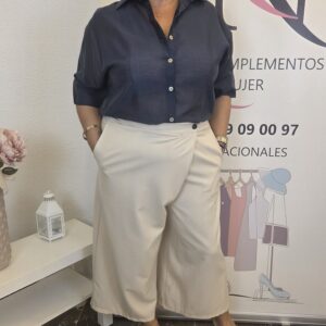 camisa camelia azul marino