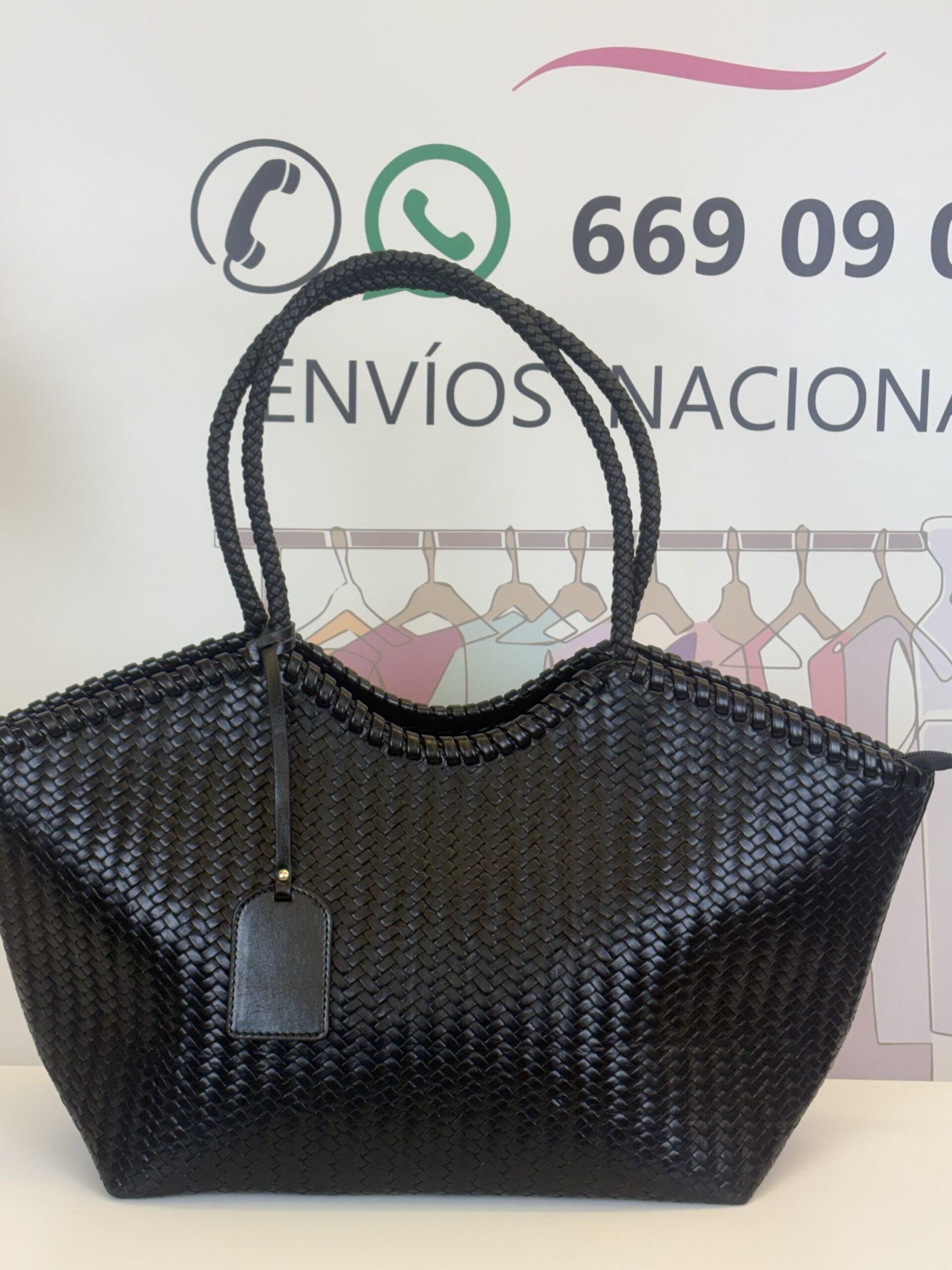 img_5020 bolso tote trenzado sofia negro
