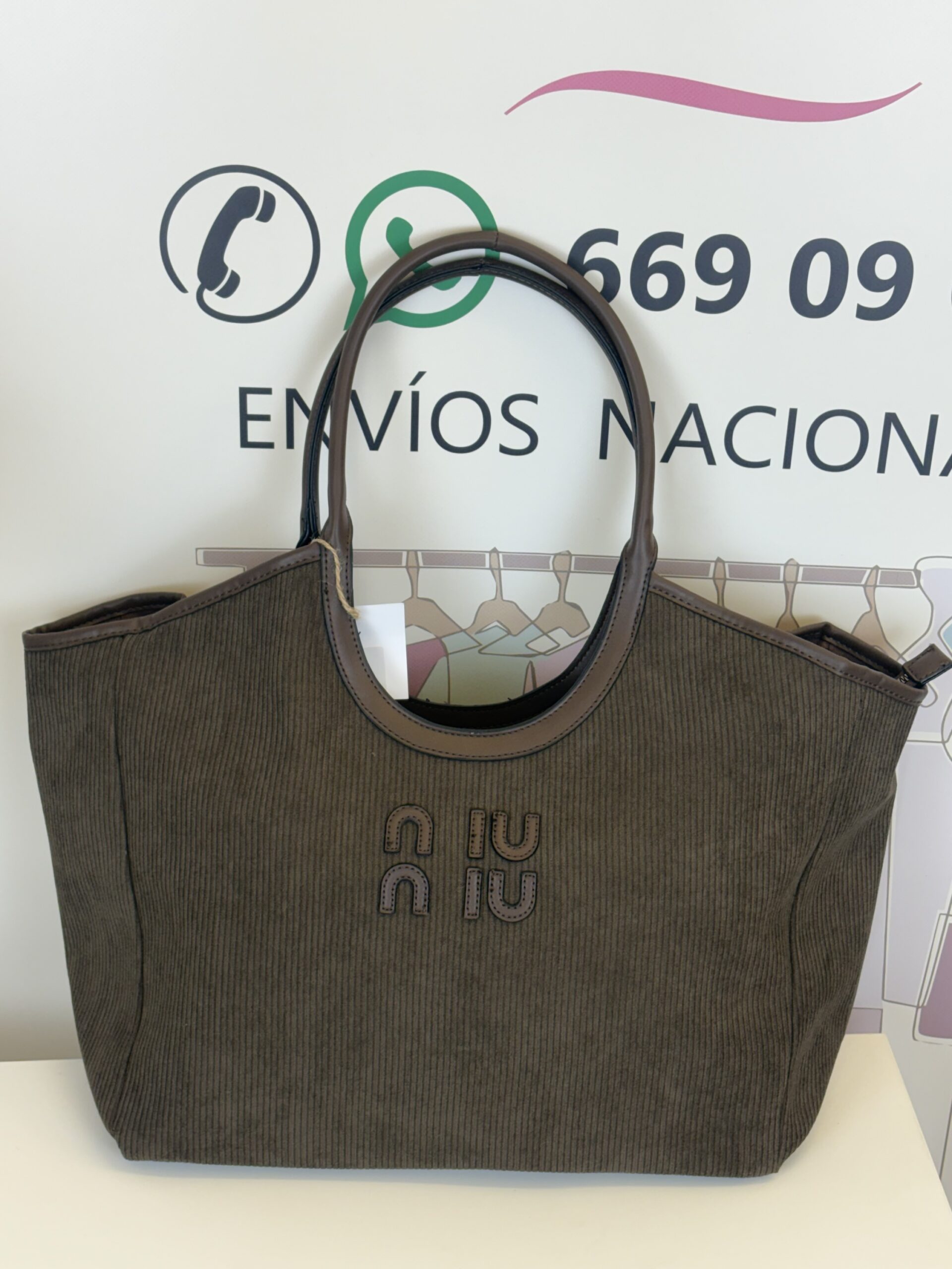 img_5029 bolso tote pana olive marrón chocolate