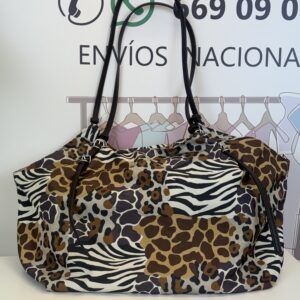 bolso shopper jungla leopard & zebra