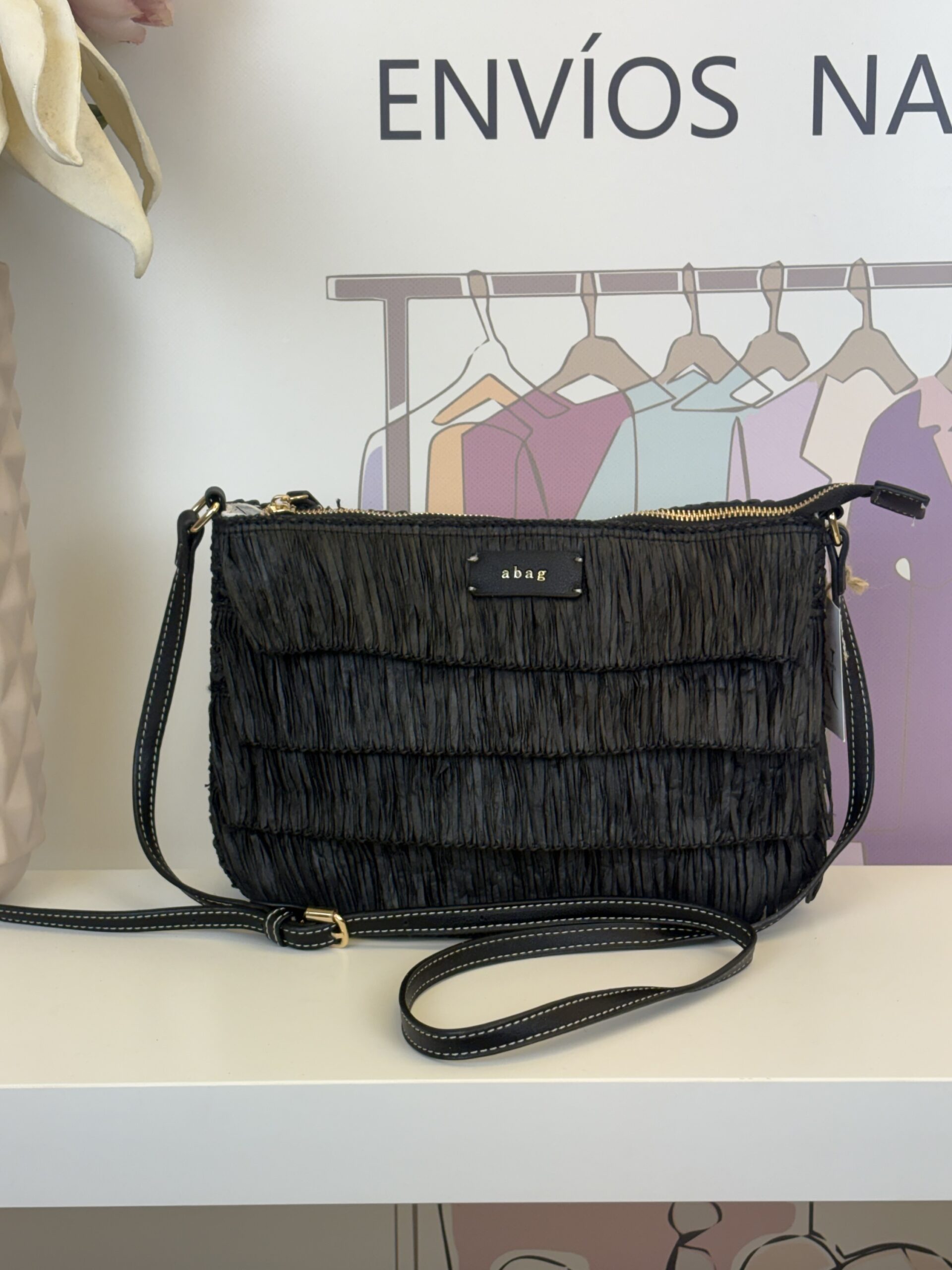 img_5073 bolso bandolera rafia fruncida negro